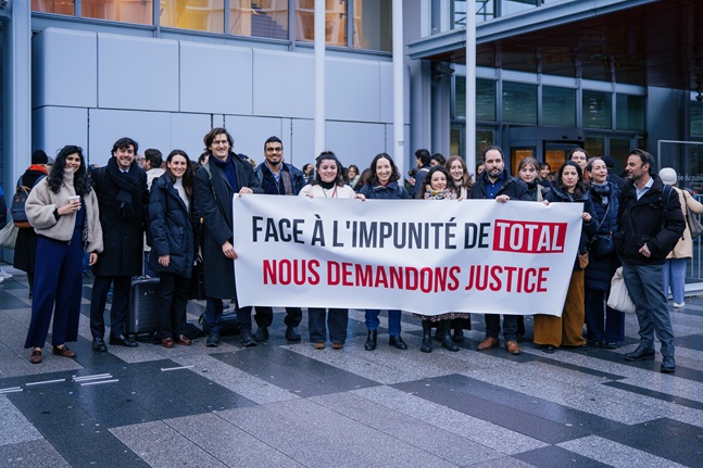 Le procès contre TotalEnergies sur son devoir de vigilance climatique se tient les 19 et 20 février devant le tribunal judiciaire de Paris. @Rémy El Sibaïe, NAAT